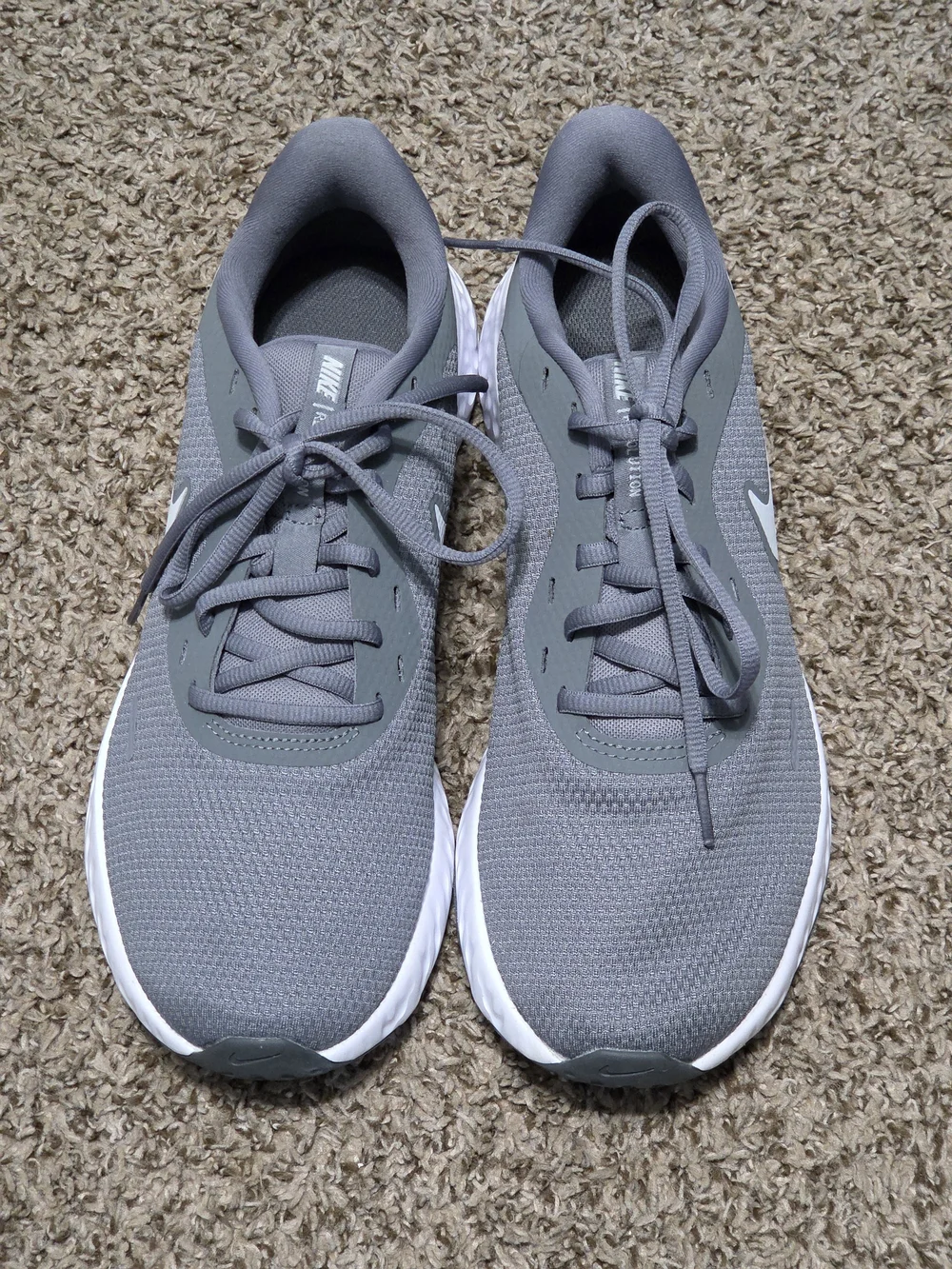 Nike Men's Revolution 5 Running Shoes – Cool Grey/White Size 9.5